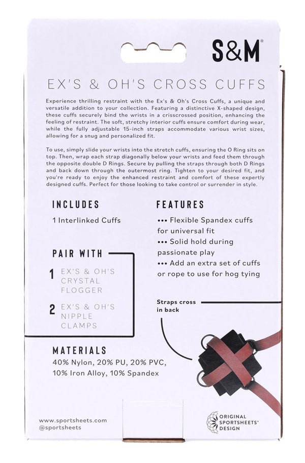eX's and Oh's Cross Cuffs - US Stores