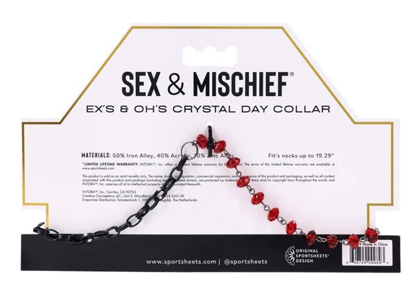 eX's and Oh's Crystal Day Collar - US Stores