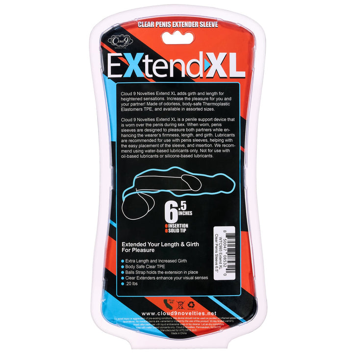 Extend XL Penis Sleeve 6.5" - Clear - US Stores