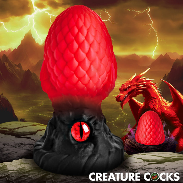 Eye of the Dragon Silicone Butt Plug - Red - US Stores