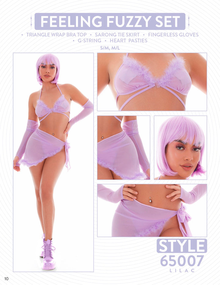 Feeling Fuzzy 5pc Set - Small/medium Lilac - US Stores
