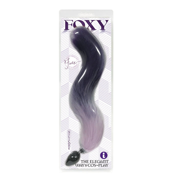 Foxy Fox Tail Silicone Butt Plug - Purple Gradient - US Stores
