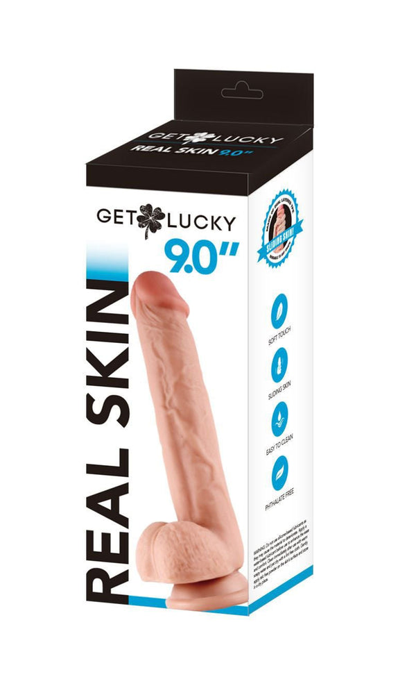 Get Lucky 9 Inch Real Skin Dildo - US Stores
