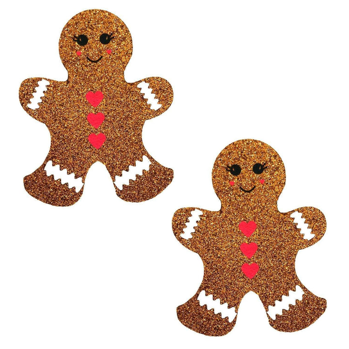 Glitter Gingerbread Man Nipple Cover Pasties - US Stores