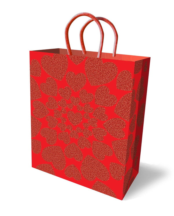 Glitter Heart Gift Bag - Red - US Stores