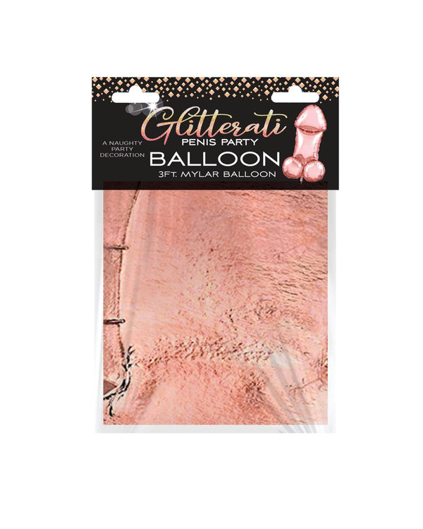 Glitterati Penis Party Balloon - Rose Gold - US Stores