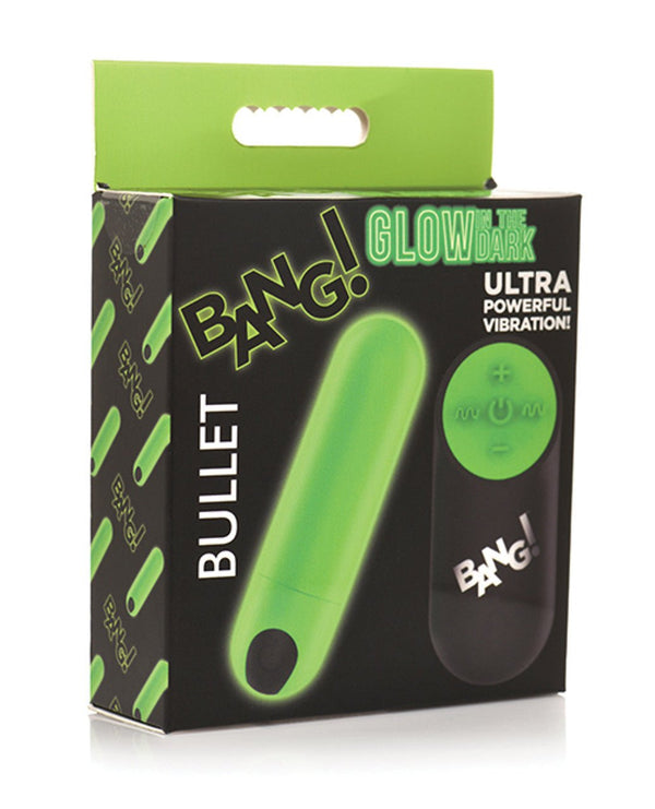 Glow in the Dark Bullet With Remote - Green - US Stores
