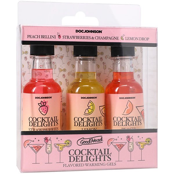 Goodhead Cocktail Delights Peach Bellini, Strawberries Champagne, and Lemon Drop 3 Pack 2 Oz. - US Stores
