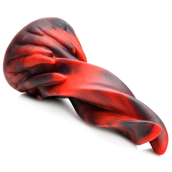 Hell Kiss Twisted Tongues Silicone Dildo - Red - US Stores
