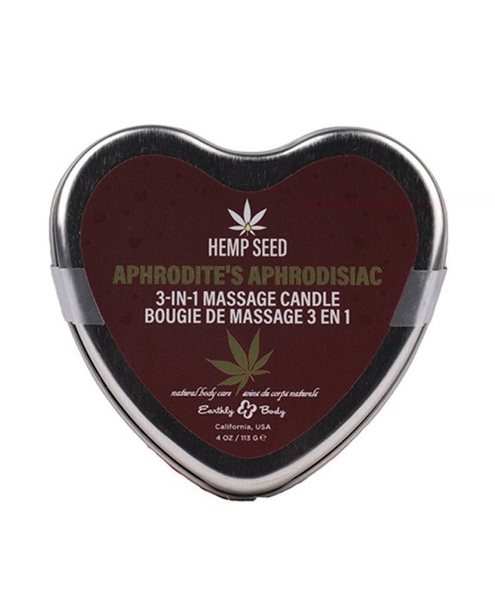 Hemp Seed 3 - in - 1 Valentines Day Candle - Aphrodite's Aphrodisiac 4 Oz - US Stores