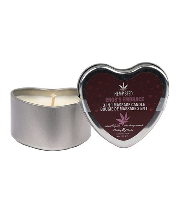 Hemp Seed 3 - in - 1 Valentines Day Candle - Ero's Embrace 4 Oz - US Stores