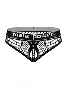 Male Power Cock Pit Net Cock Ring Thong - S/ M - Black