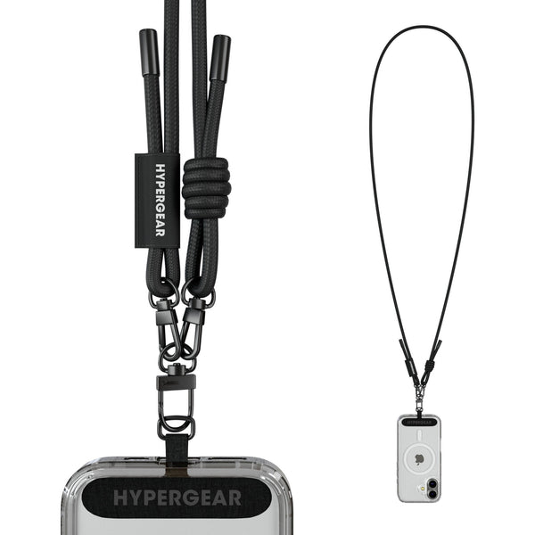 HyperGear TECHcessories | Universal Crossbody Phone Strap | Black Braided Rope - US Stores