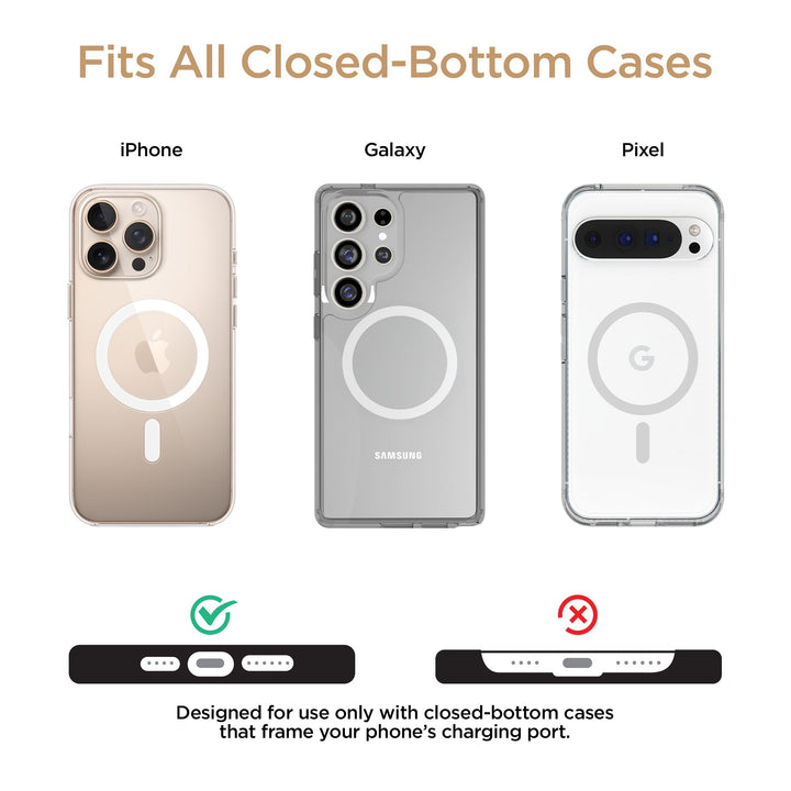 HyperGear TECHcessories | Universal Crossbody Phone Strap | Gold Chain with Black Vegan Leather - US Stores