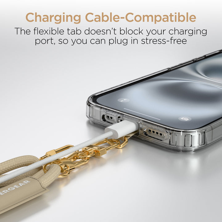 HyperGear TECHcessories | Universal Crossbody Phone Strap | Sand Braided Rope - US Stores