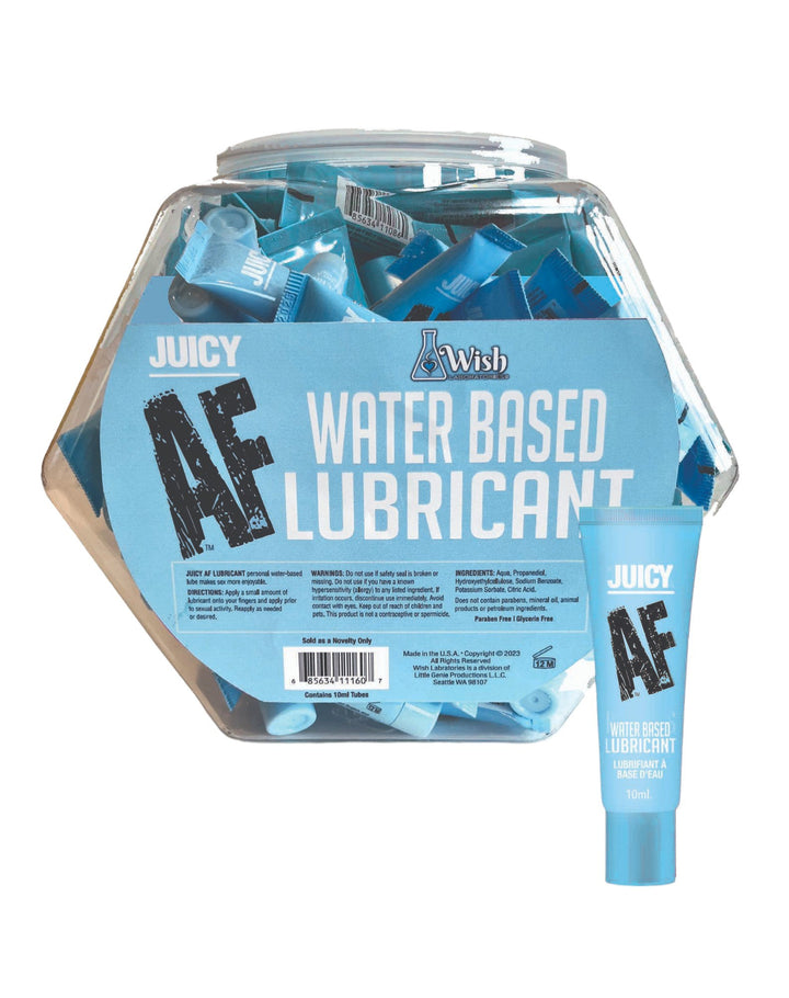 Juicy Af Water Based Lubricant - 10 ml - Pop Display of 65 - US Stores