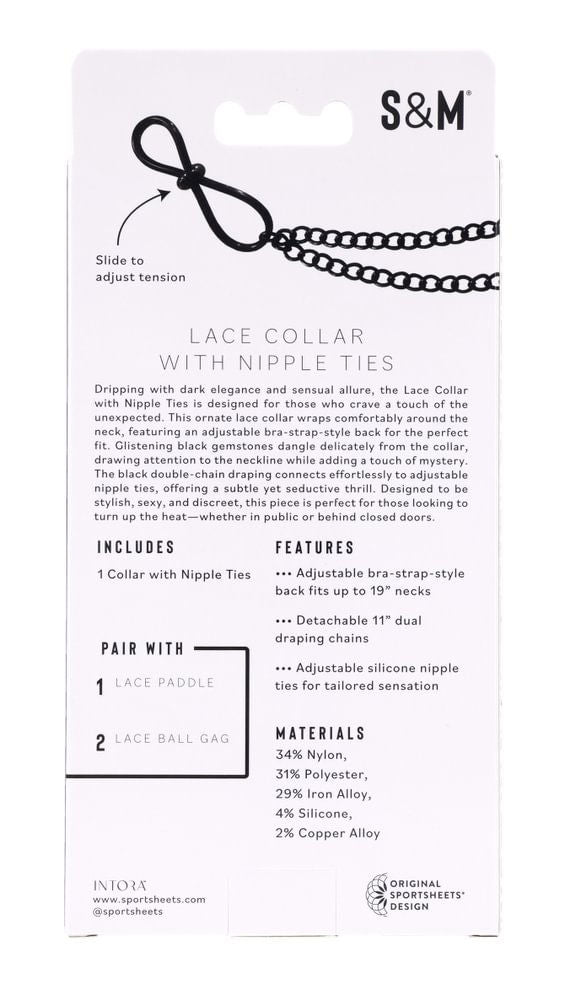 Lace Collar With Nipple Ties - US Stores