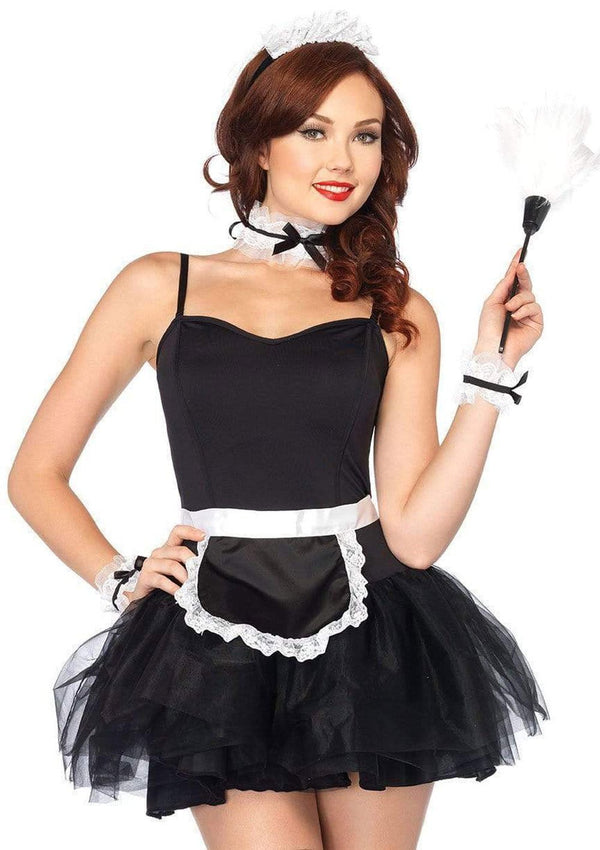Lace French Maid Costume Kit - Black - US Stores