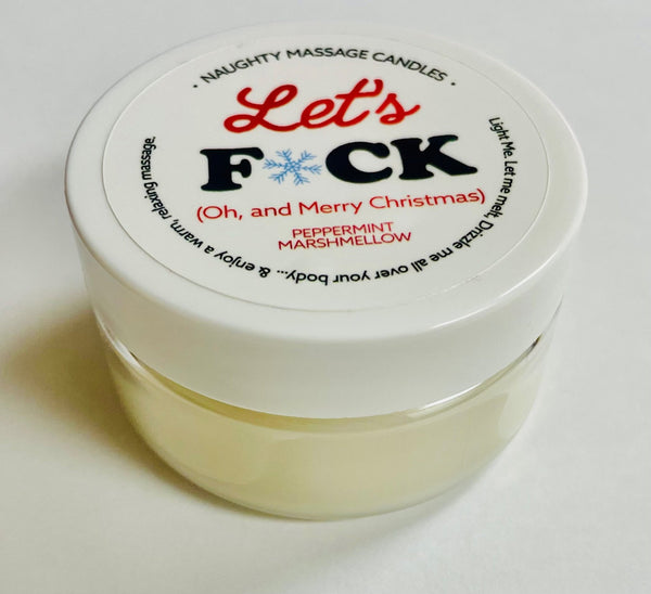 Let's Fuck Massage Candle - Peppermint Marshmallow 1.7 Oz - US Stores