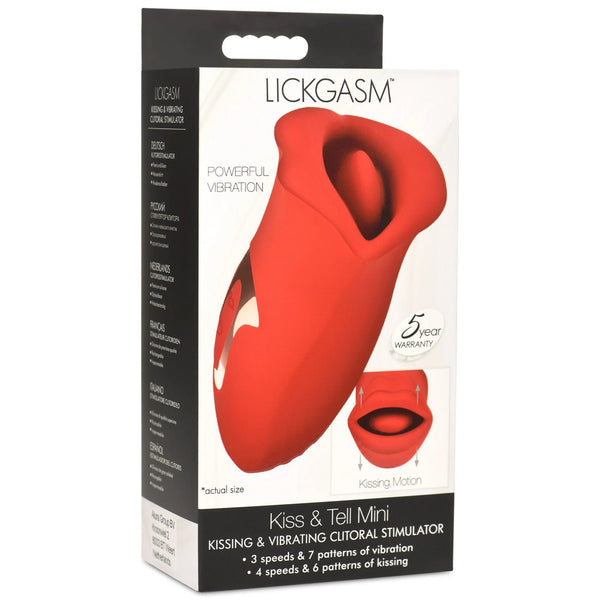 Lickgasm Kiss and Tell Mini Kissing and Vibrating Clitoral Stimulator - Red - US Stores