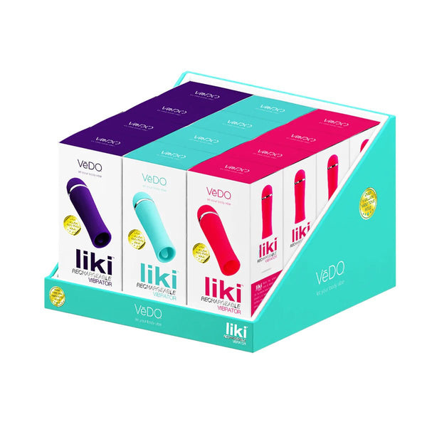 Liki Rechargeable Flicker Vibe - 12 Piece Assorted Display - US Stores