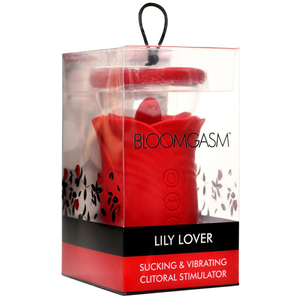 Lily Lover Sucking and Vibrating Clitoral Stimulator - Red - US Stores