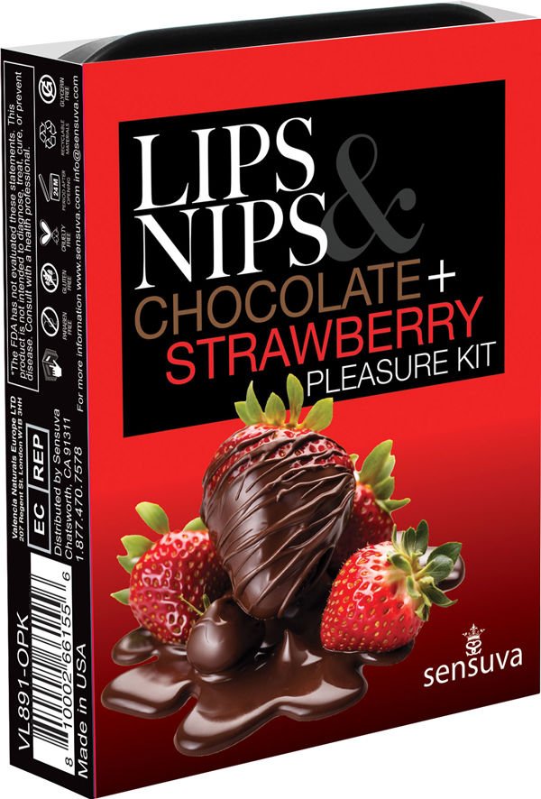 Lips and Nips Pleasure Kit Chocolate - Strawberry - US Stores