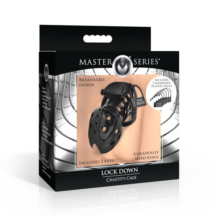 Lock Down Chastity Cage - Black - US Stores