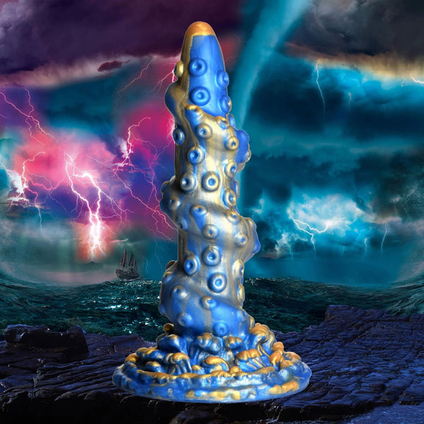 Lord Kraken Tentacled Silicone Dildo - Blue - US Stores