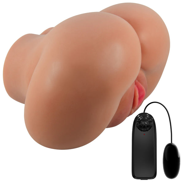Luna Realistic Vagina and Ass Vibrator - Tan - US Stores
