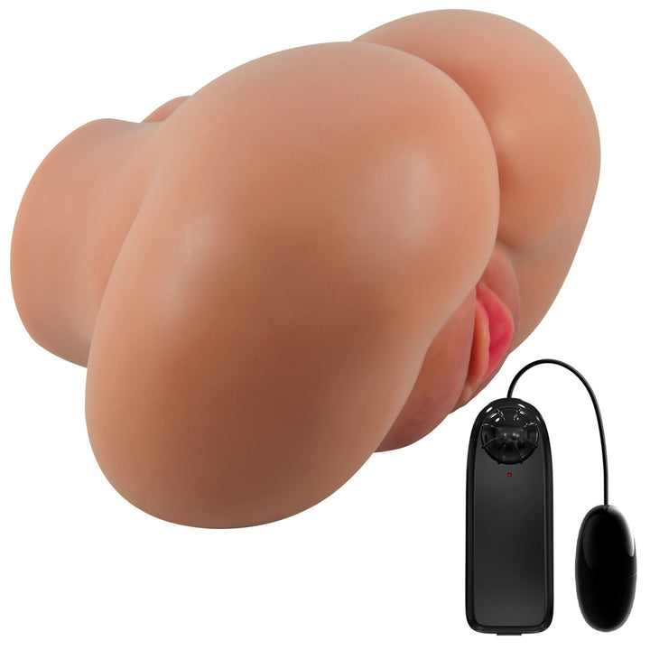 Luna Realistic Vagina and Ass Vibrator - Tan - US Stores