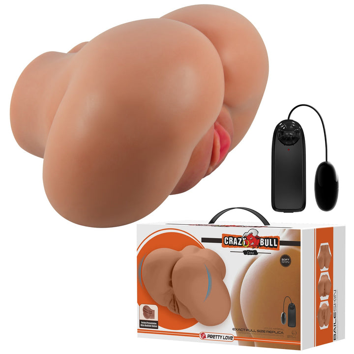 Luna Realistic Vagina and Ass Vibrator - Tan - US Stores
