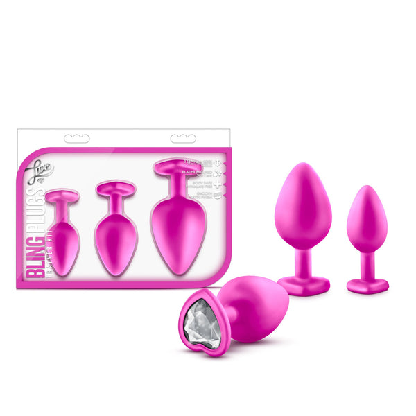 Luxe - Bling Plugs Training Kit - Pink with White Gems - US Stores