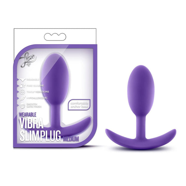 Luxe - Wearable Vibra Slim Plug - Medium - Purple - US Stores