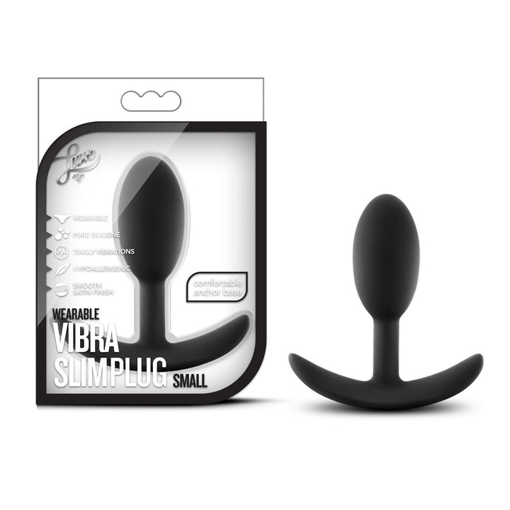 Luxe - Wearable Vibra Slim Plug - Small - Black - US Stores