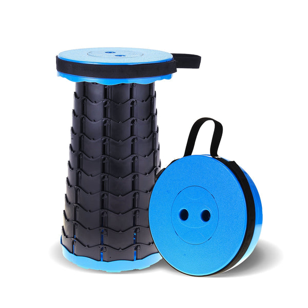 Retractable, Lightweight, Compact Folding Stool (Blue)