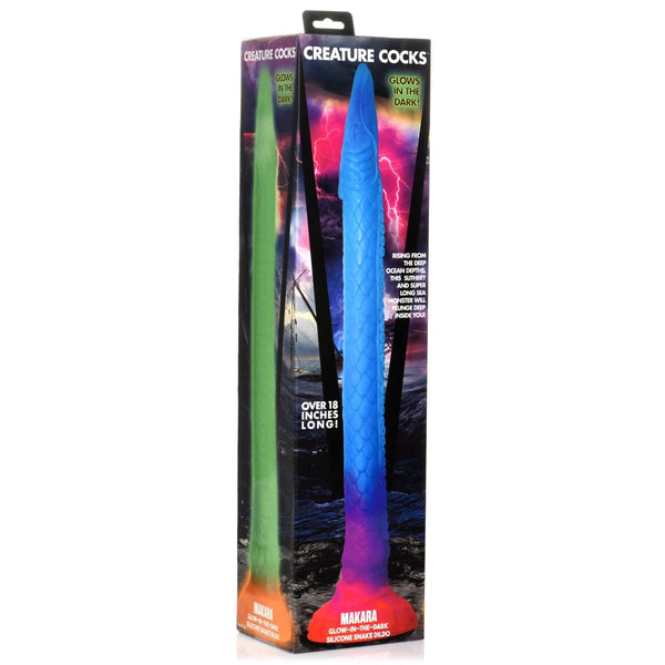 Makara Glow - in - the - Dark Silicone Snake Dildo - US Stores