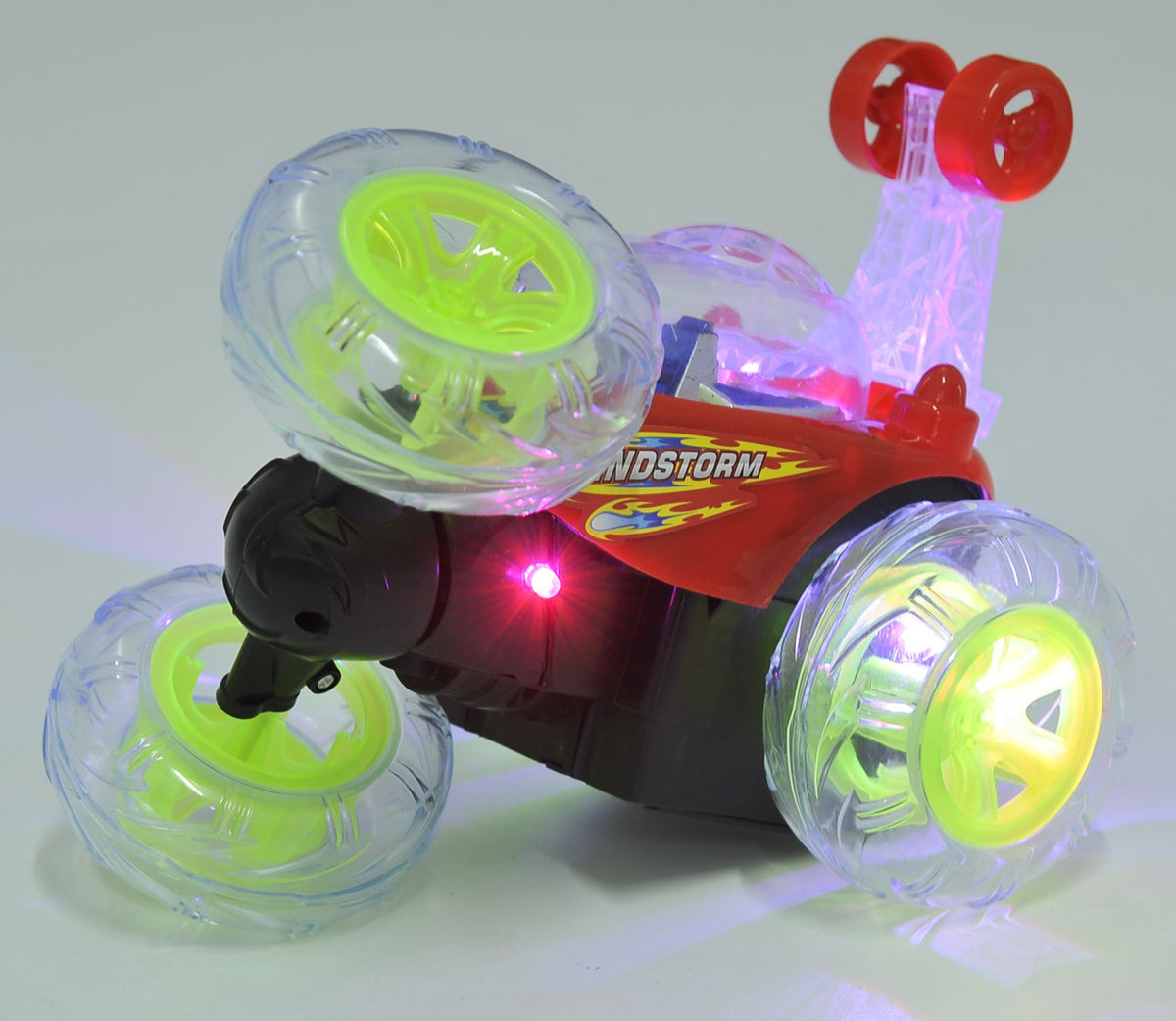 RC Twister Stunt Car with LED Lights & Music – Red