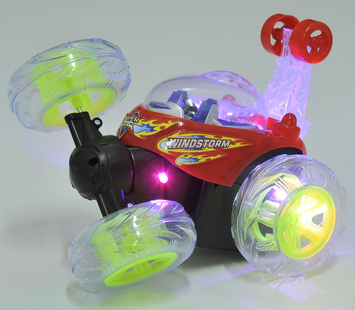 RC Twister Stunt Car with LED Lights & Music – Red