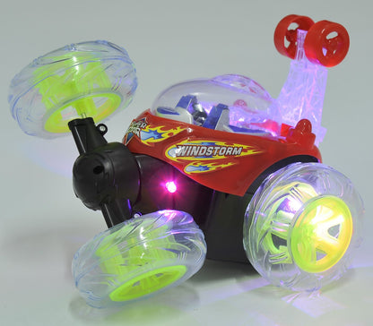 RC Twister Stunt Car with LED Lights & Music – Red