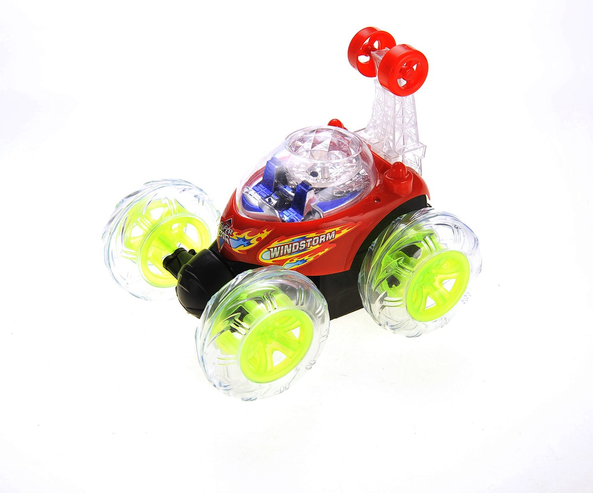 RC Twister Stunt Car with LED Lights & Music – Red