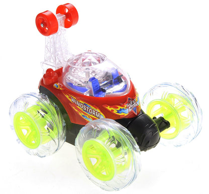 RC Twister Stunt Car with LED Lights & Music – Red