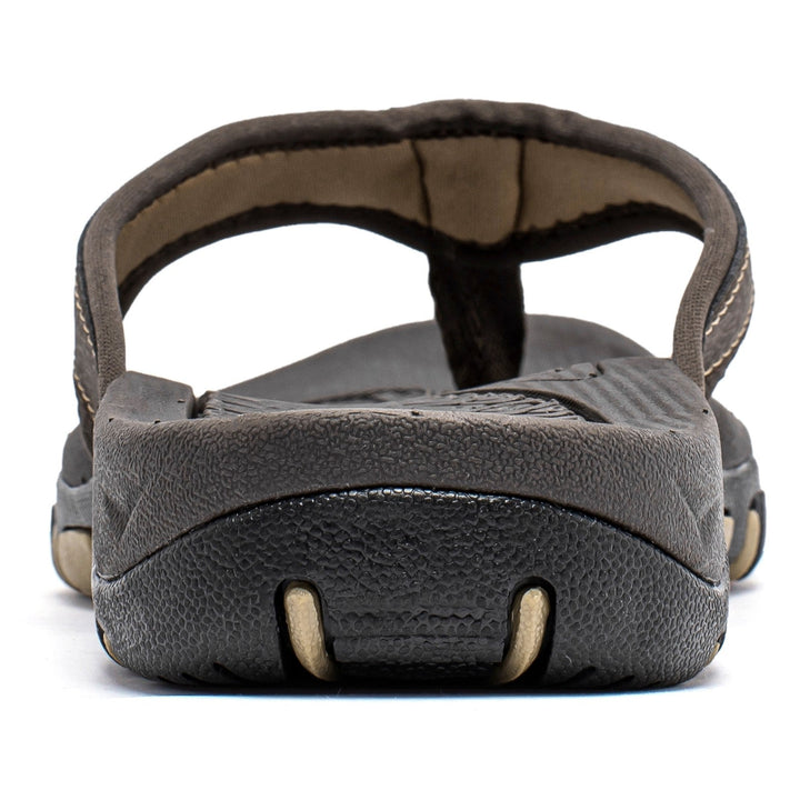 Mens Thong Sandals Indoor and Outdoor Beach Flip Flop Dark Brown (Size 10) - US Stores