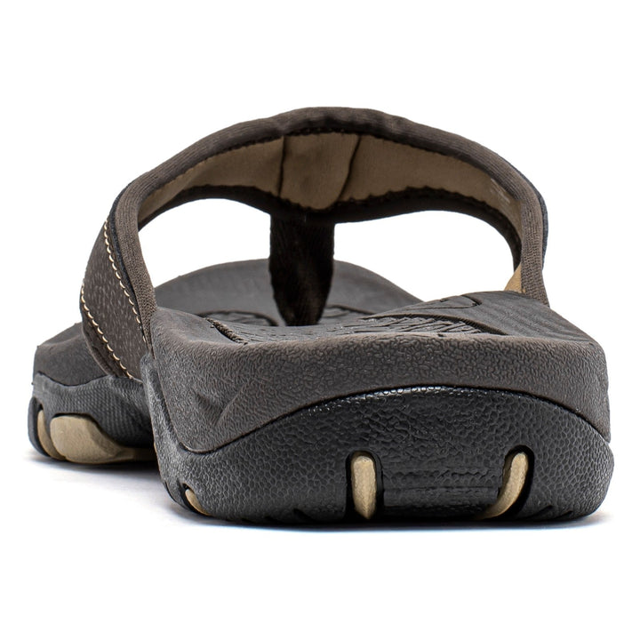 Mens Thong Sandals Indoor and Outdoor Beach Flip Flop Dark Brown (Size 10) - US Stores