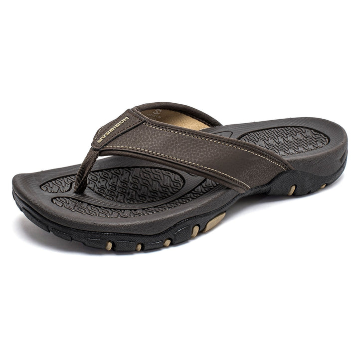 Mens Thong Sandals Indoor and Outdoor Beach Flip Flop Dark Brown (Size 10) - US Stores
