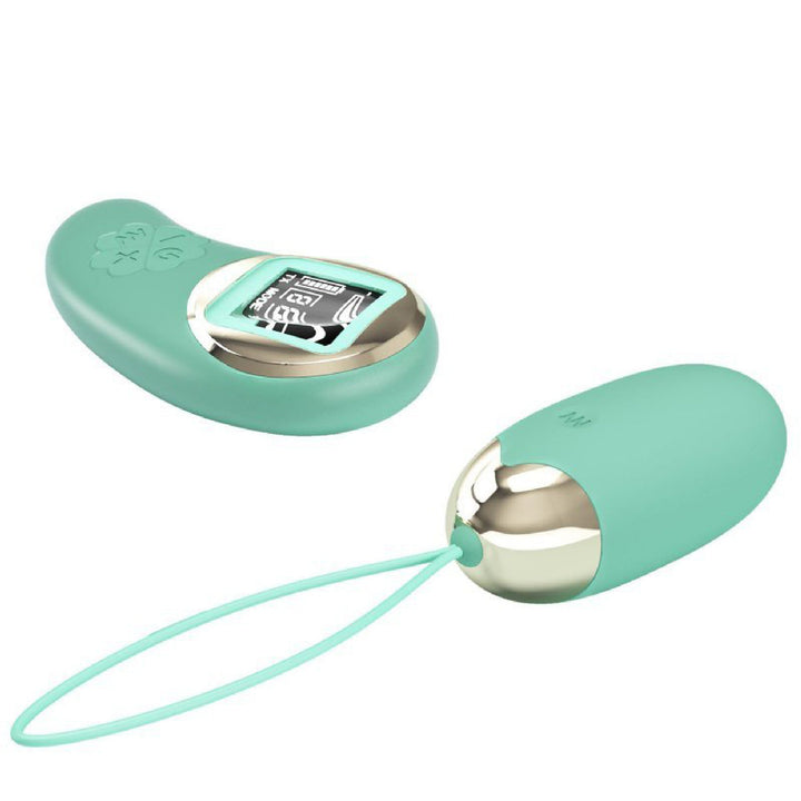 Mina Vibrating Remote Control Egg - Turquoise - US Stores