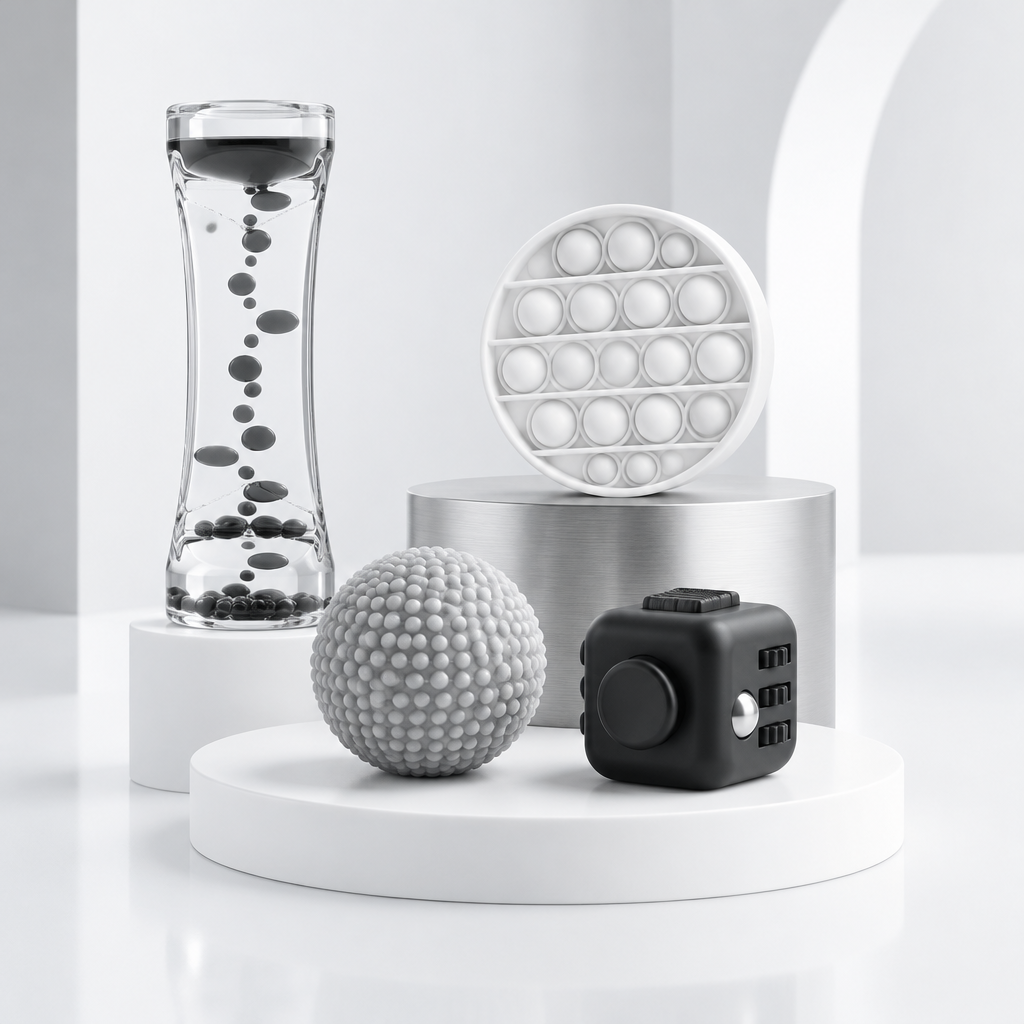 Monochrome sensory and fidget toys image