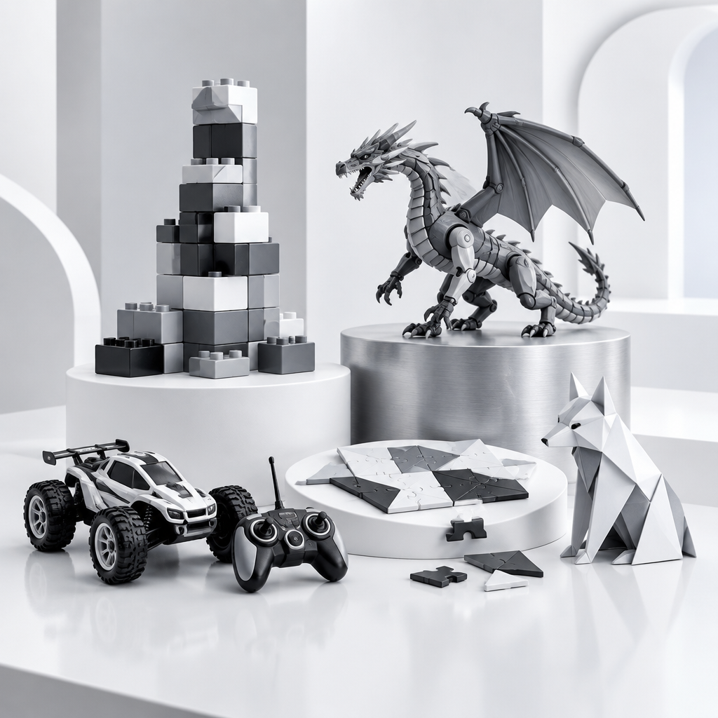 Monochrome toys and games article image