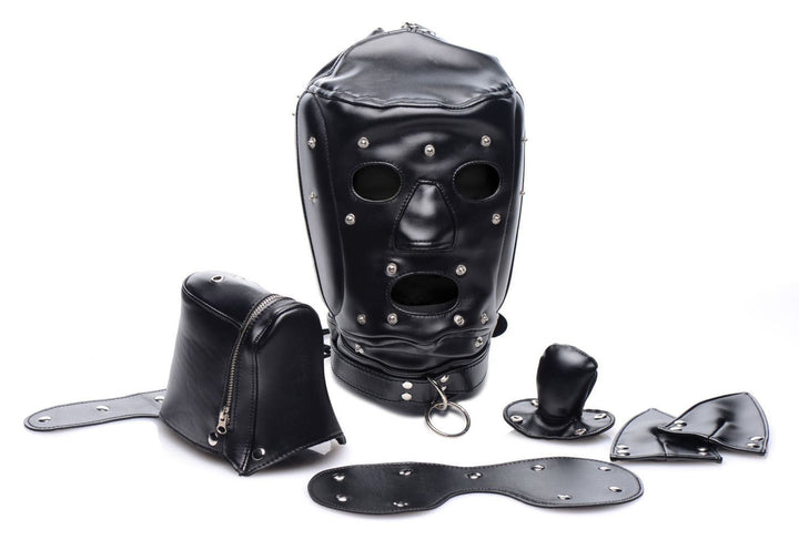 Muzzled Universal BDSM Hood With Removable Muzzle - US Stores