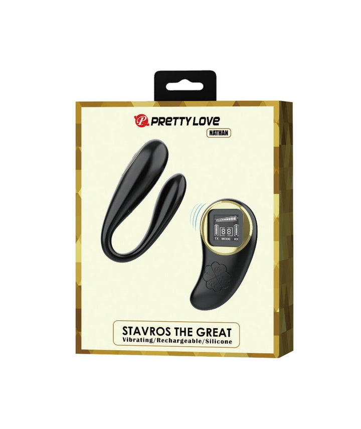 Nathan Double Pleasure Remote Control Vibrator - Black - US Stores